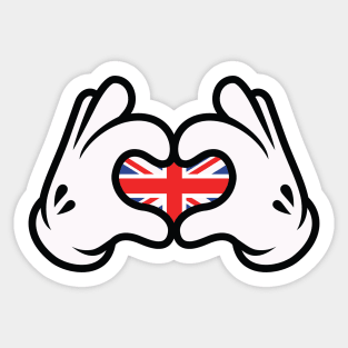 Hand Symbol of Love English Sticker